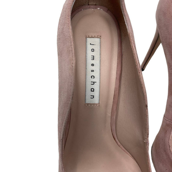 James Chan Blush Pink Suede Pointed Toe Stiletto Pump 10 - Picture 4 of 11